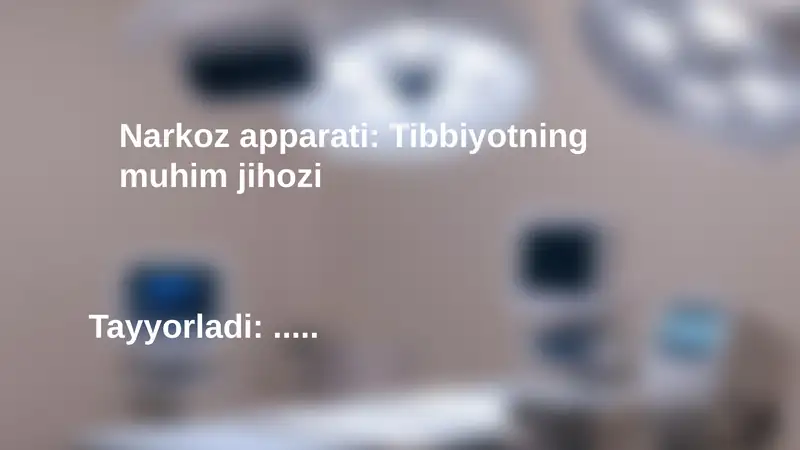 Narkoz apparati