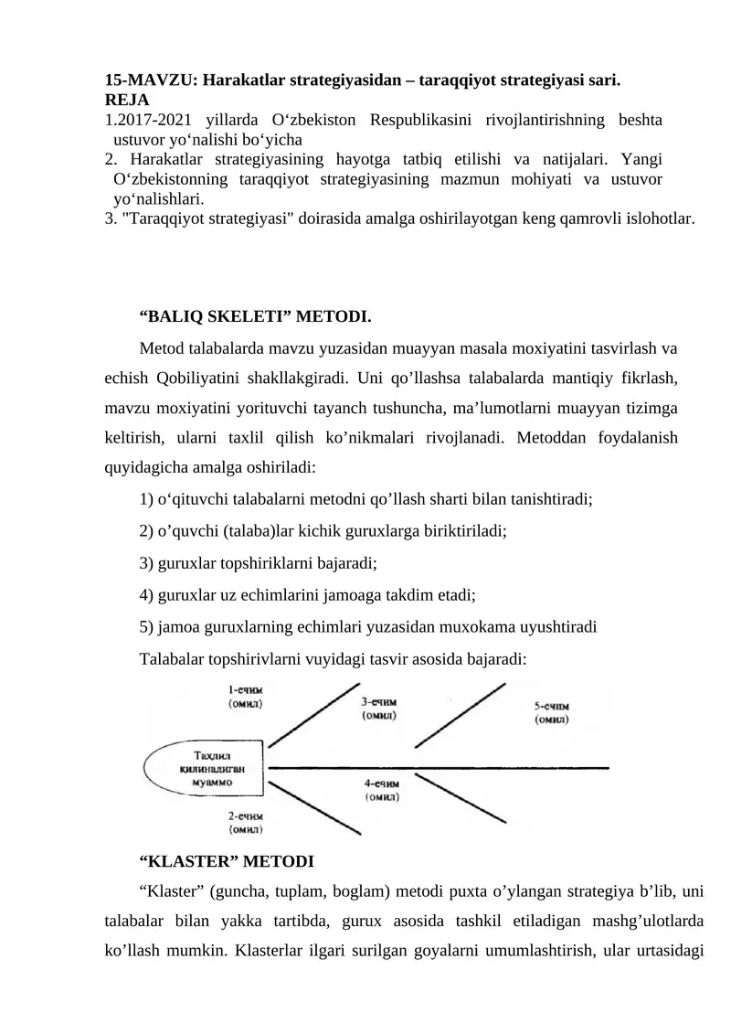 BALIQ SKELETI METODI