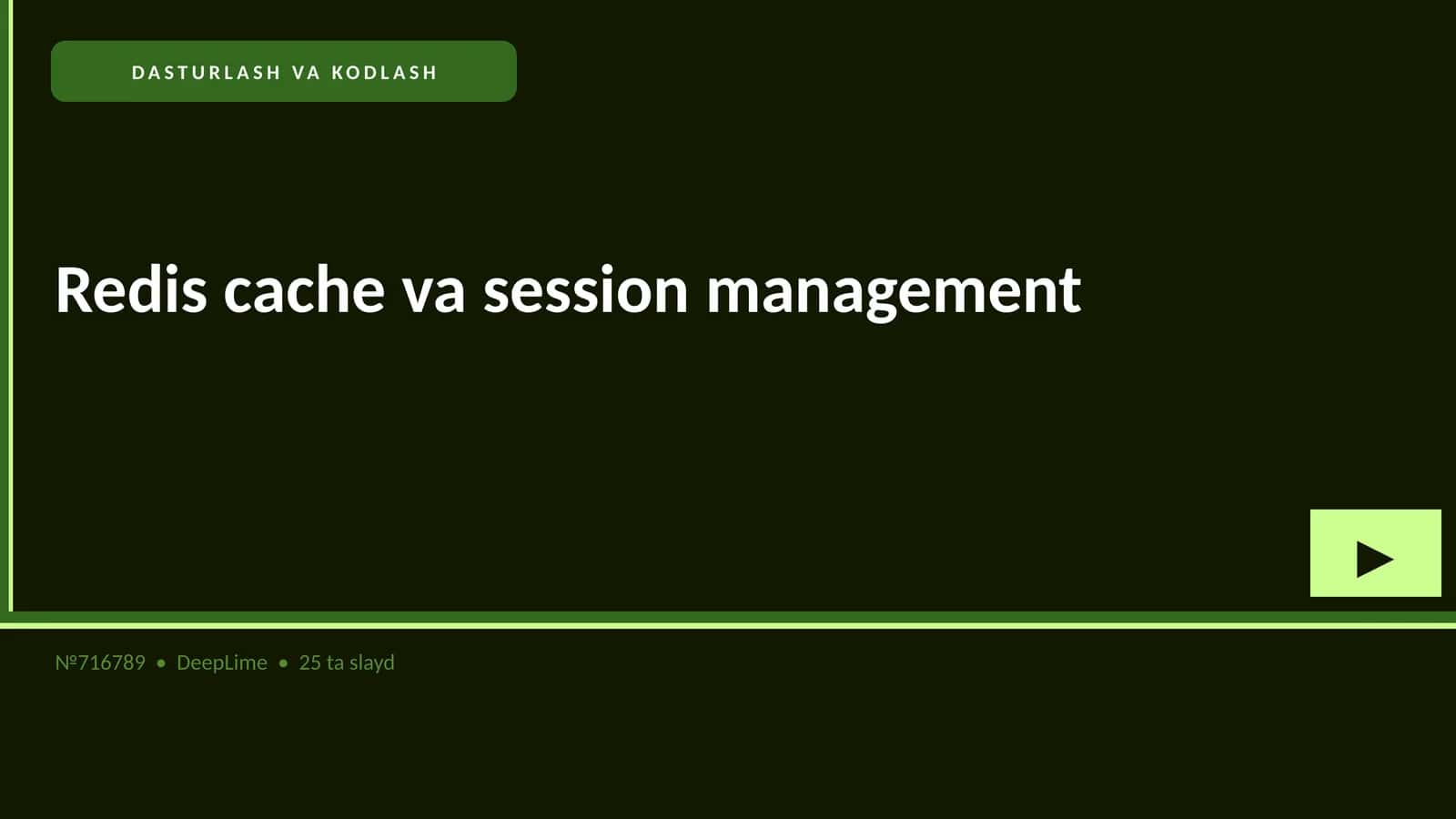 Redis cache va session management