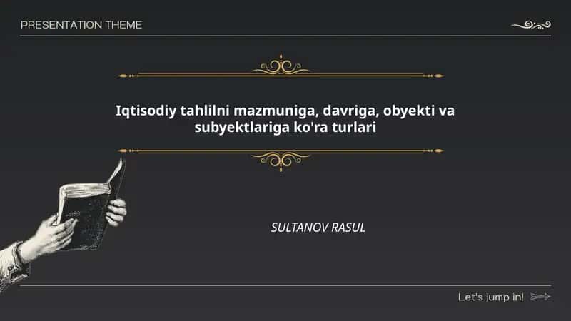 Mazmuniga ko'ra statistik tahlil