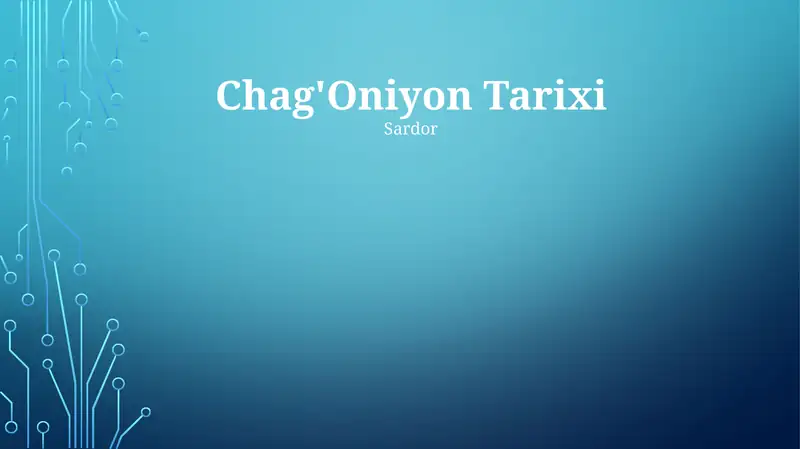 Chag'Oniyon Tarixi