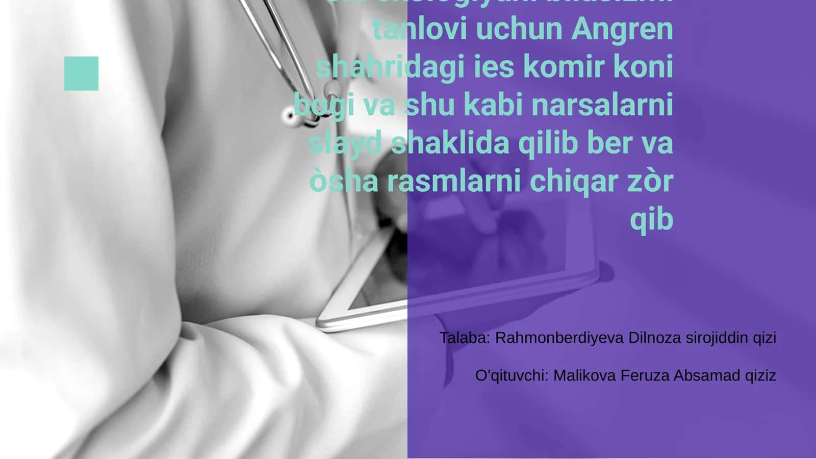 Angren shahridagi IES Komir Konining Tarixi