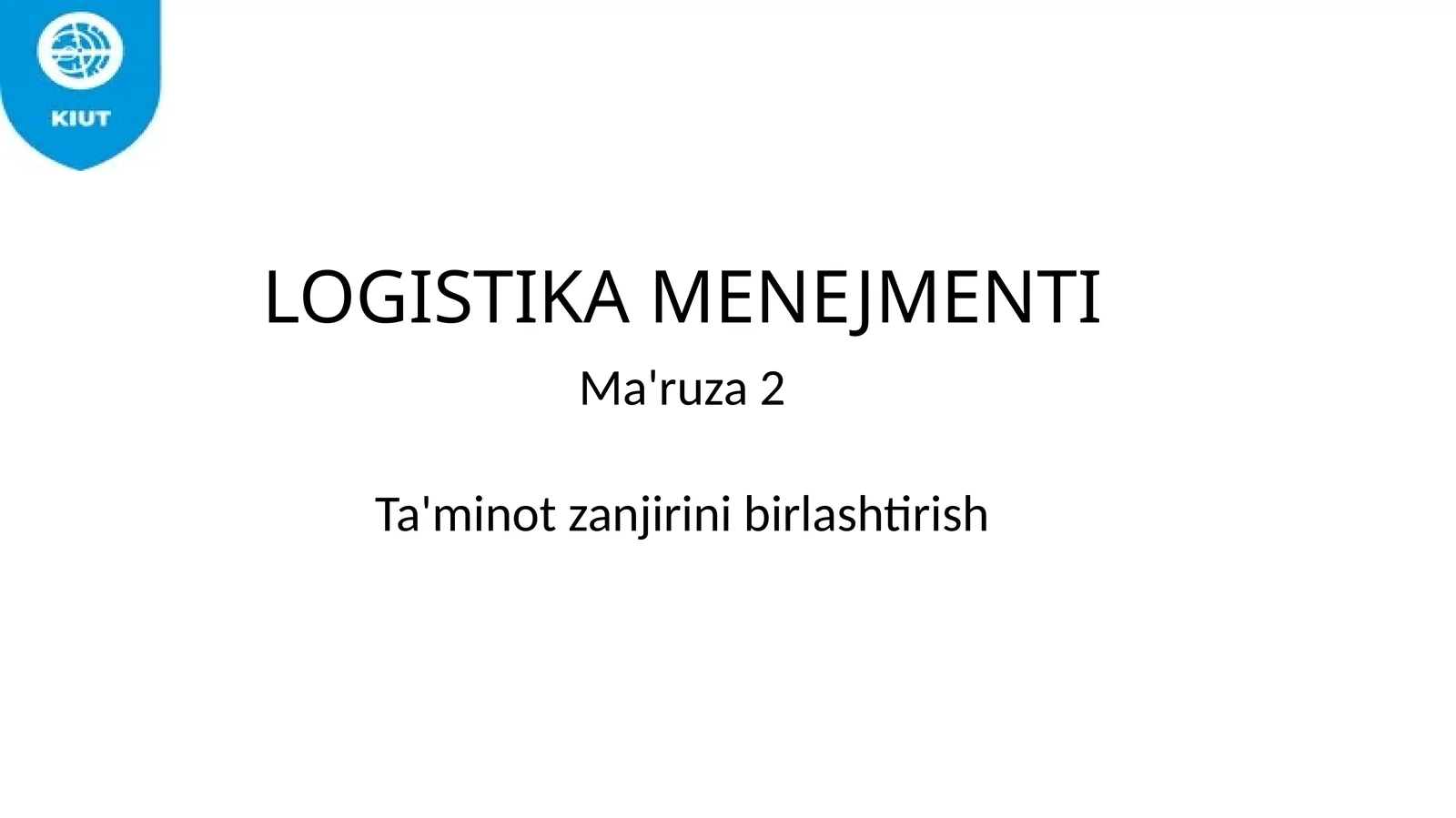 LOGISTIKA MENEJMENTI