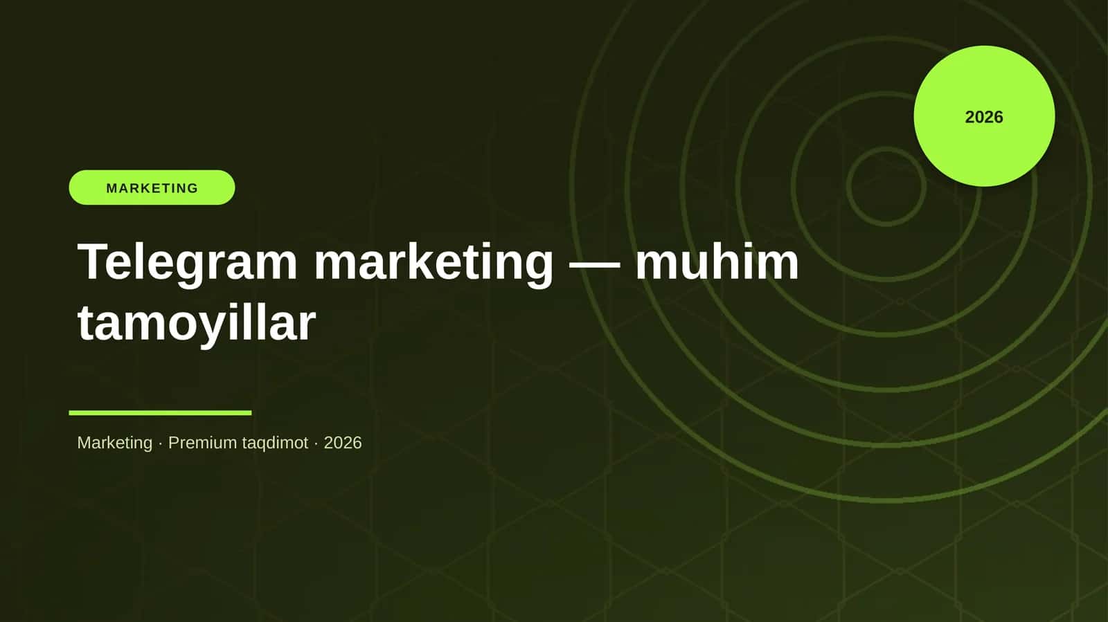 Telegram marketing — muhim tamoyillar