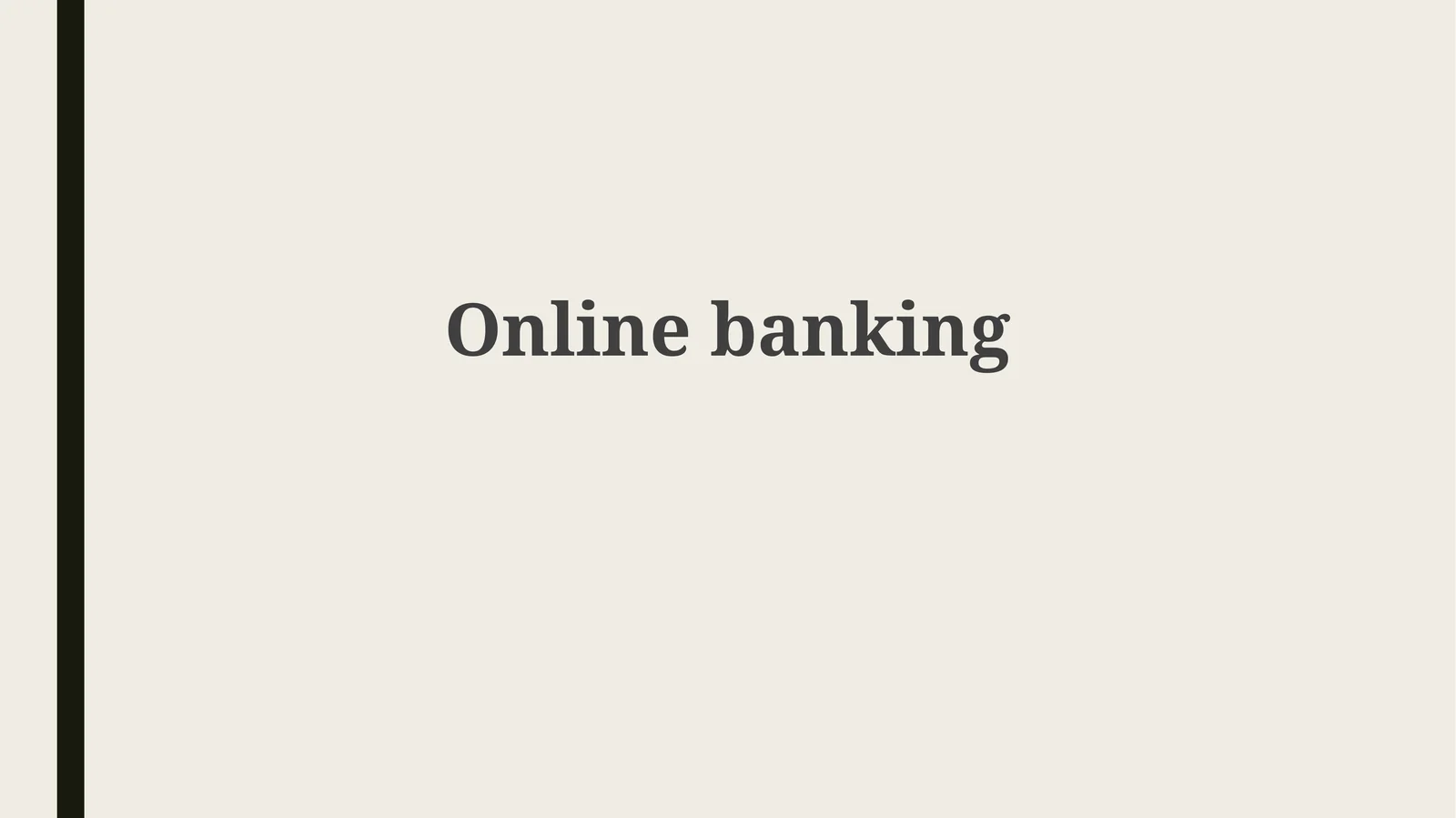 Online banking