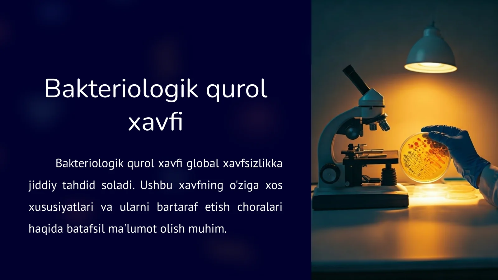Bakteriologik qurol xavfi