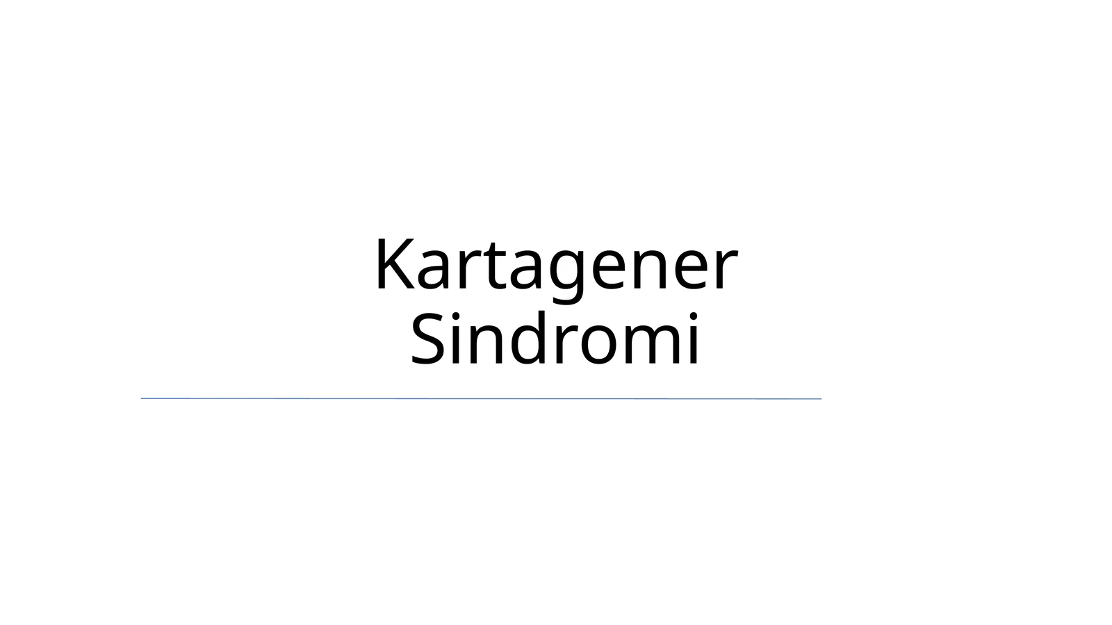 Kartagener Sindromi