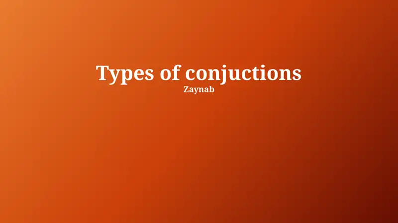 Types of conjuctions