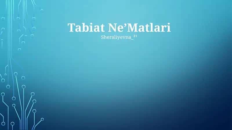 Tabiat NeʼMatlari