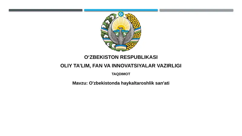 O'zbekistonda haykaltaroshlik san'ati