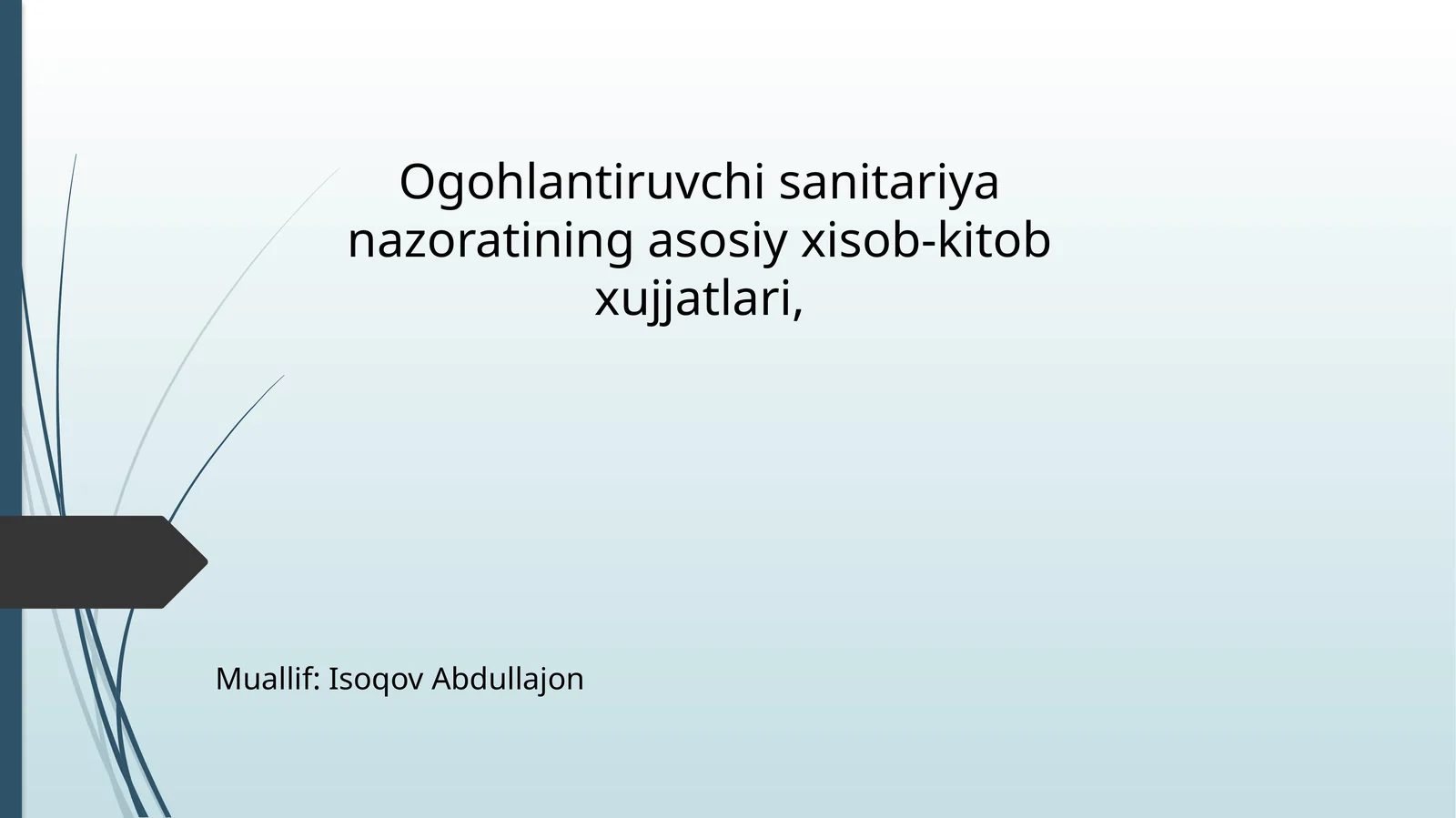 Ogohlantiruvchi Sanitariya Nazorati