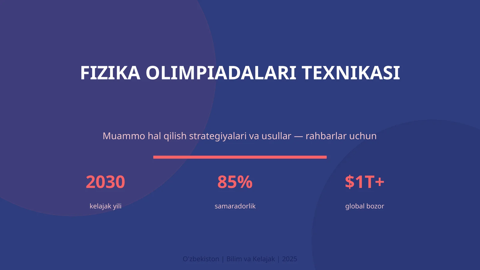 FIZIKA OLIMPIADALARI TEXNIKASI
