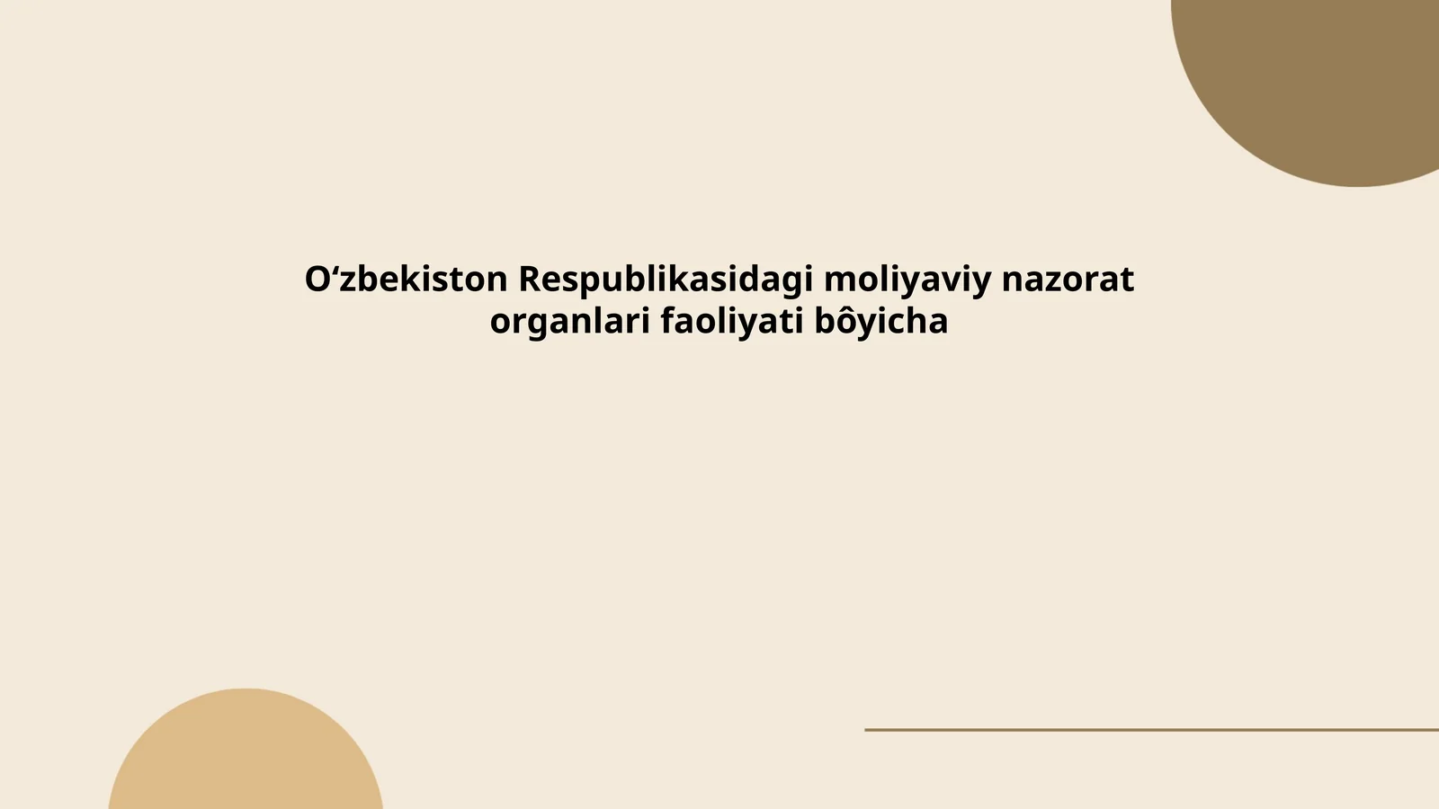 Davlat moliyaviy nazorati tizimi