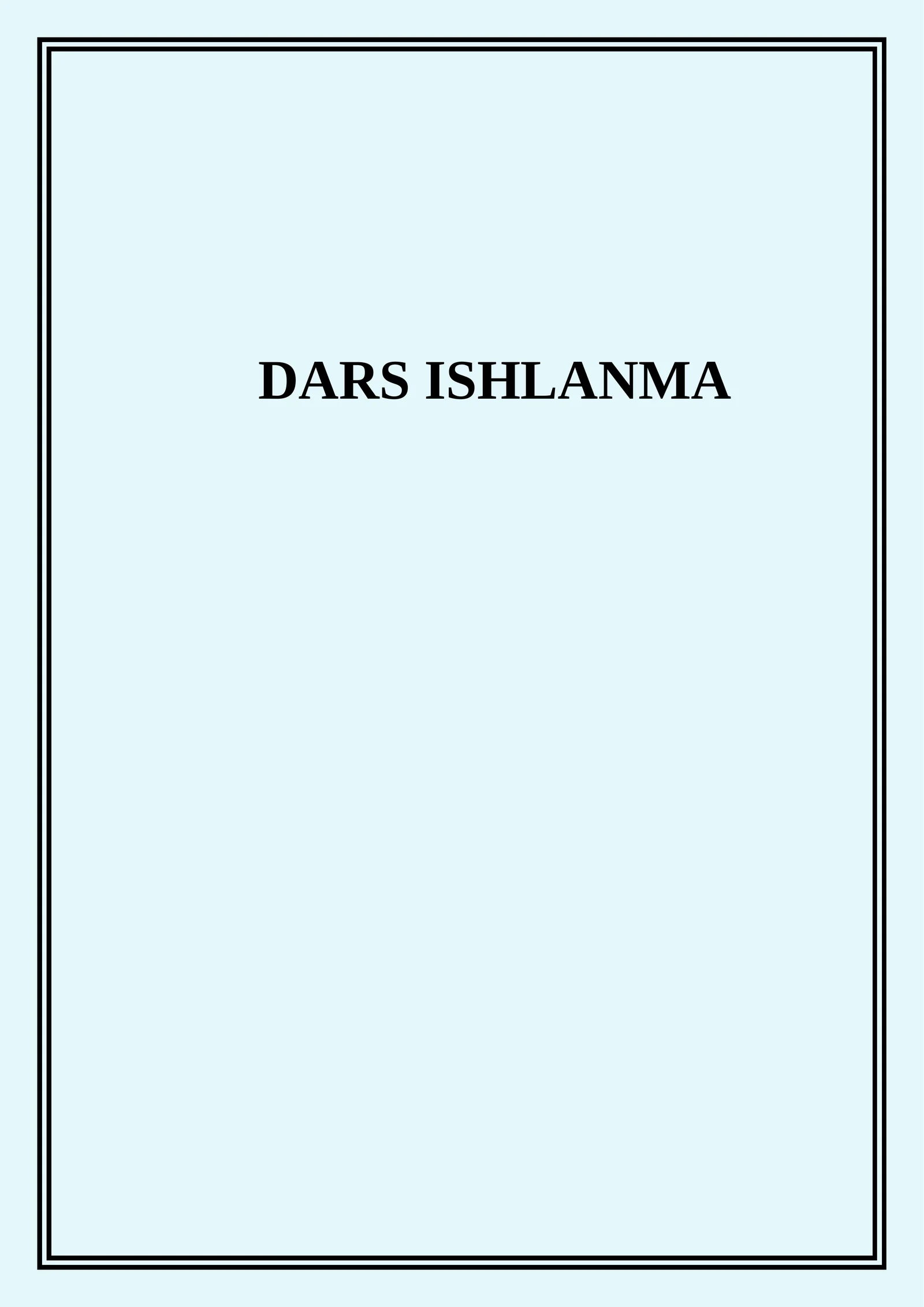 3-SINFLAR UCHUN MATEMATIKA FANIDAN OCHIQ DARS ISHLANMASI