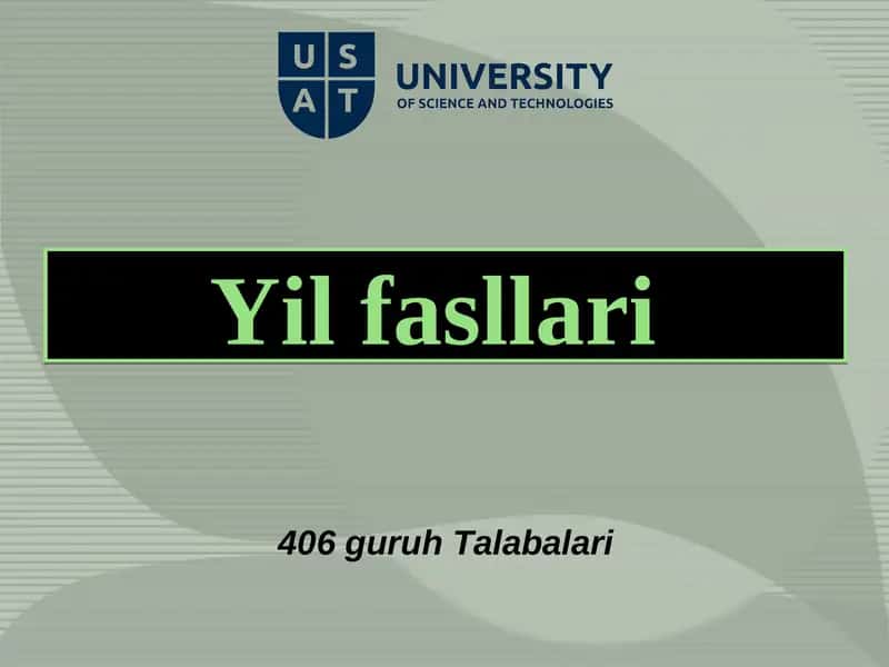 Yil fasllari