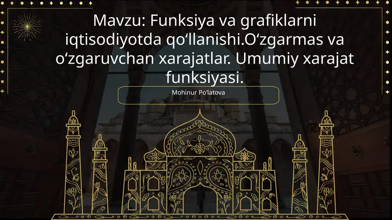 Iqtisodiy funksiyalar va ularning ahamiyati