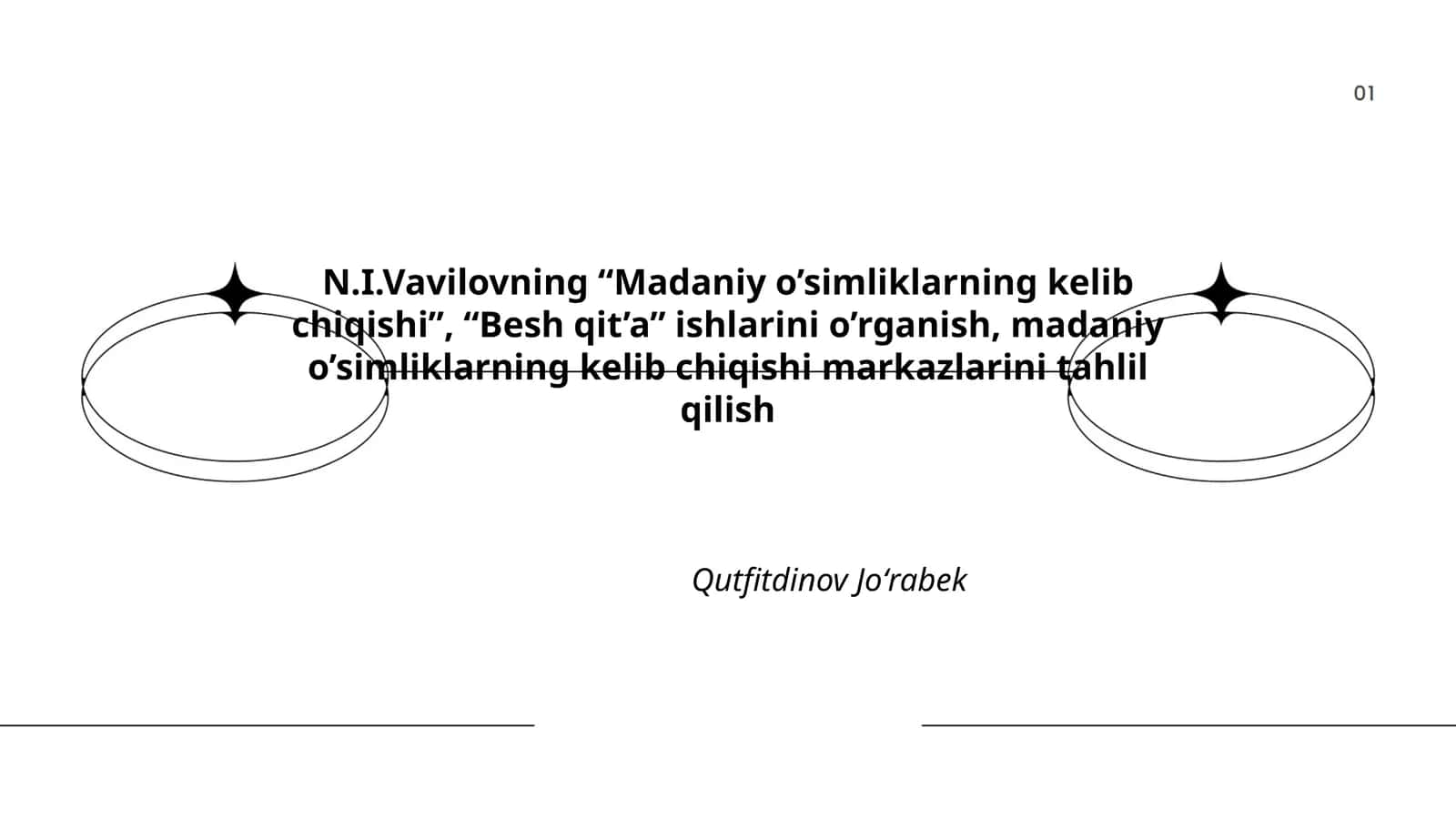 Madaniy o’simliklarning kelib chiqishi
