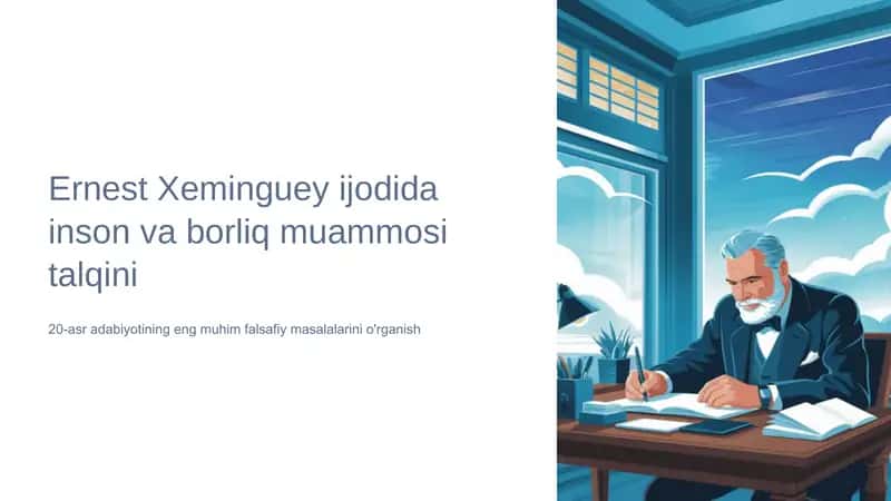 Ernest Xeminguey ijodida inson va borliq muammosi talqini