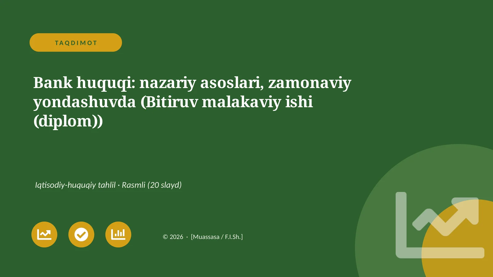Bank huquqi: nazariy asoslari, zamonaviy yondashuvda (Bitiruv malakaviy ishi (diplom))