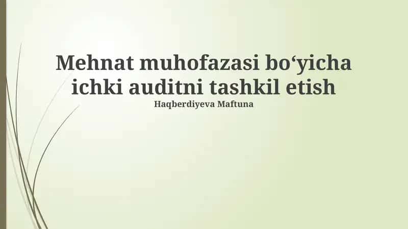 Ichki auditning asosiy tamoyillari