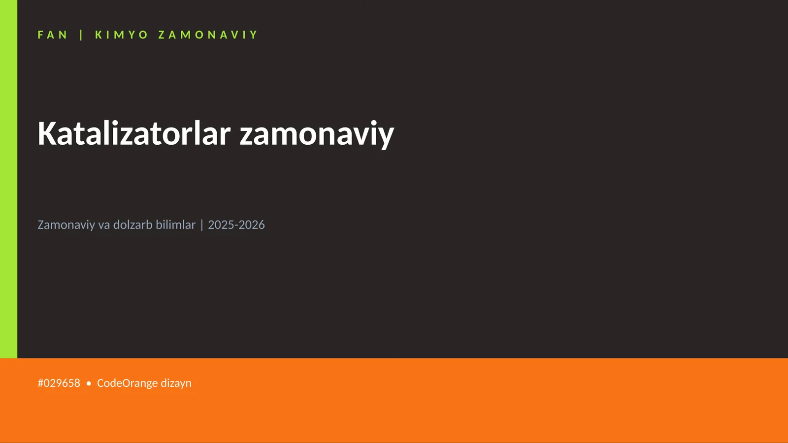 KIMYO ZAMONAVIY