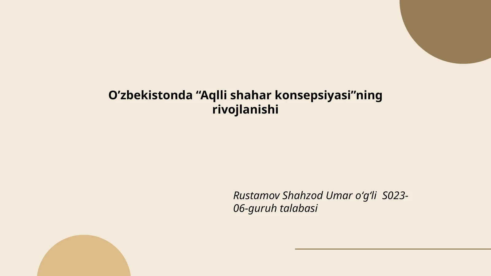 Aqlli shahar infratuzilmasi
