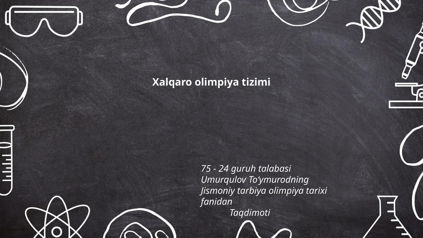 Jismoniy tarbiya olimpiya tarixi fanidan Taqdimoti