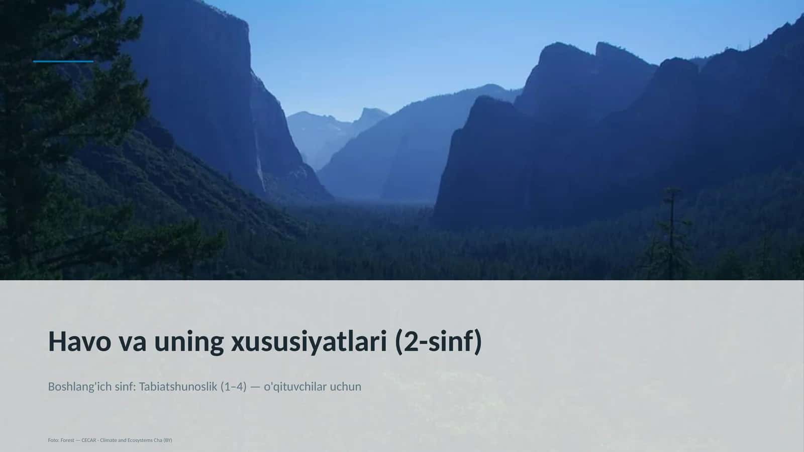 Havo va uning xususiyatlari (2-sinf)