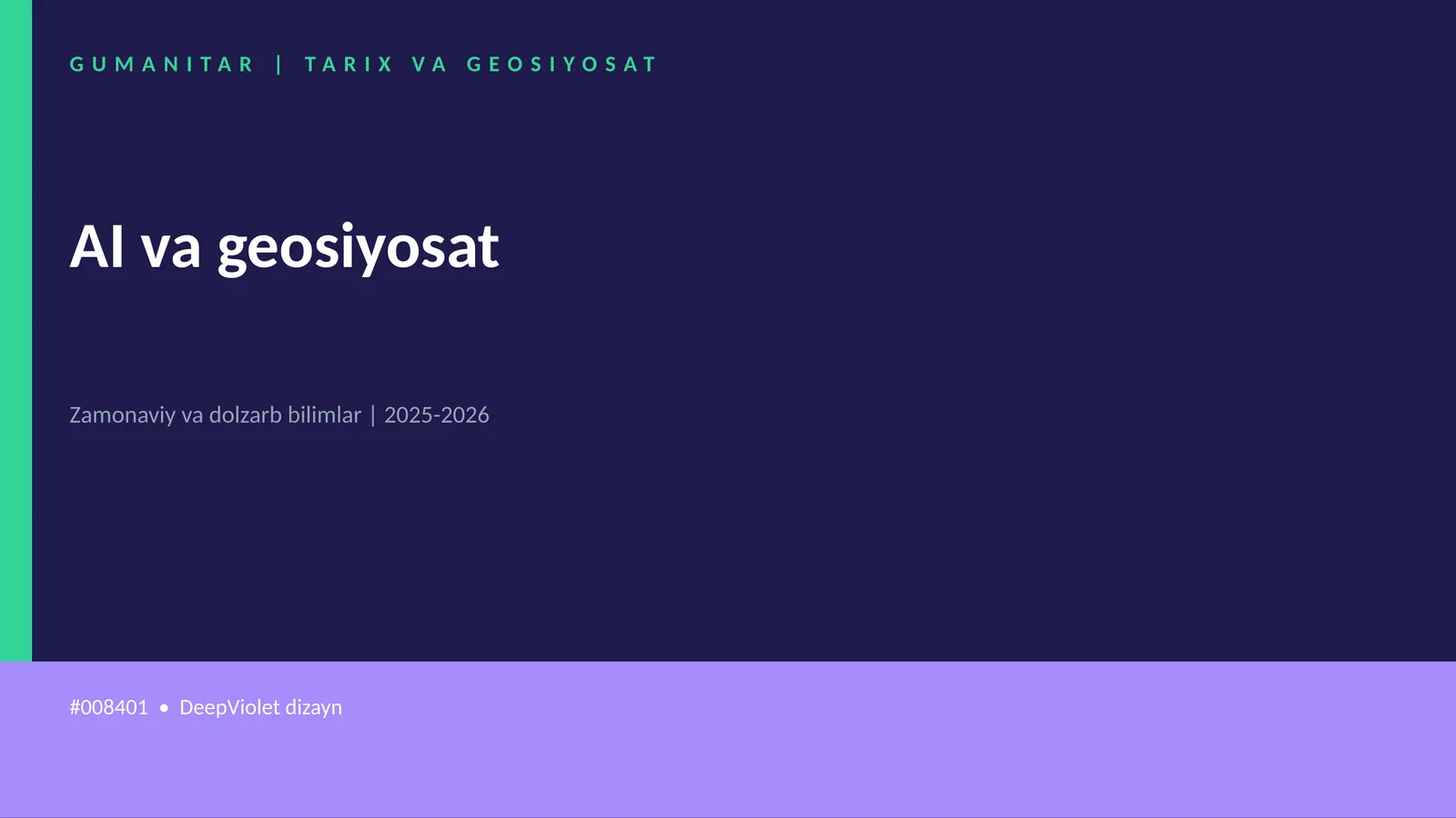 AI va geosiyosat
