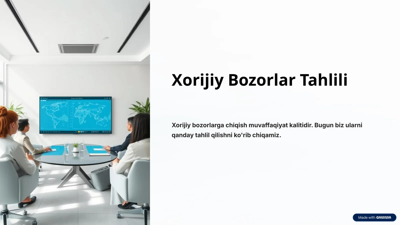 Xorijiy Bozorlar Tahlili