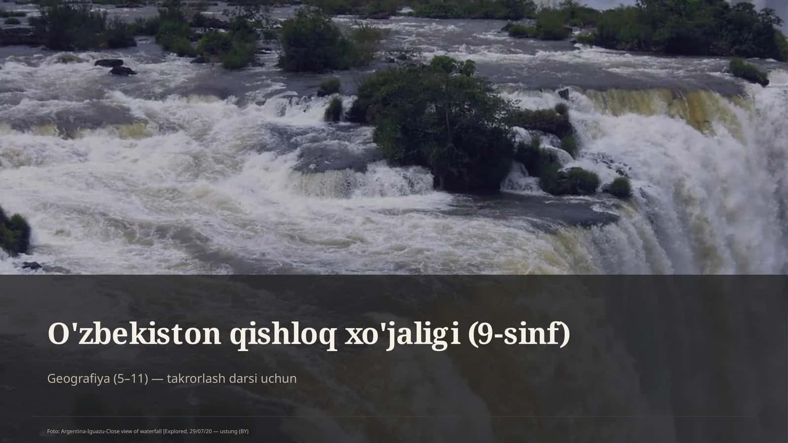 O'zbekiston qishloq xo'jaligi (9-sinf)