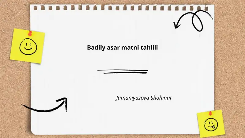 Badiiy asar matni tahlili