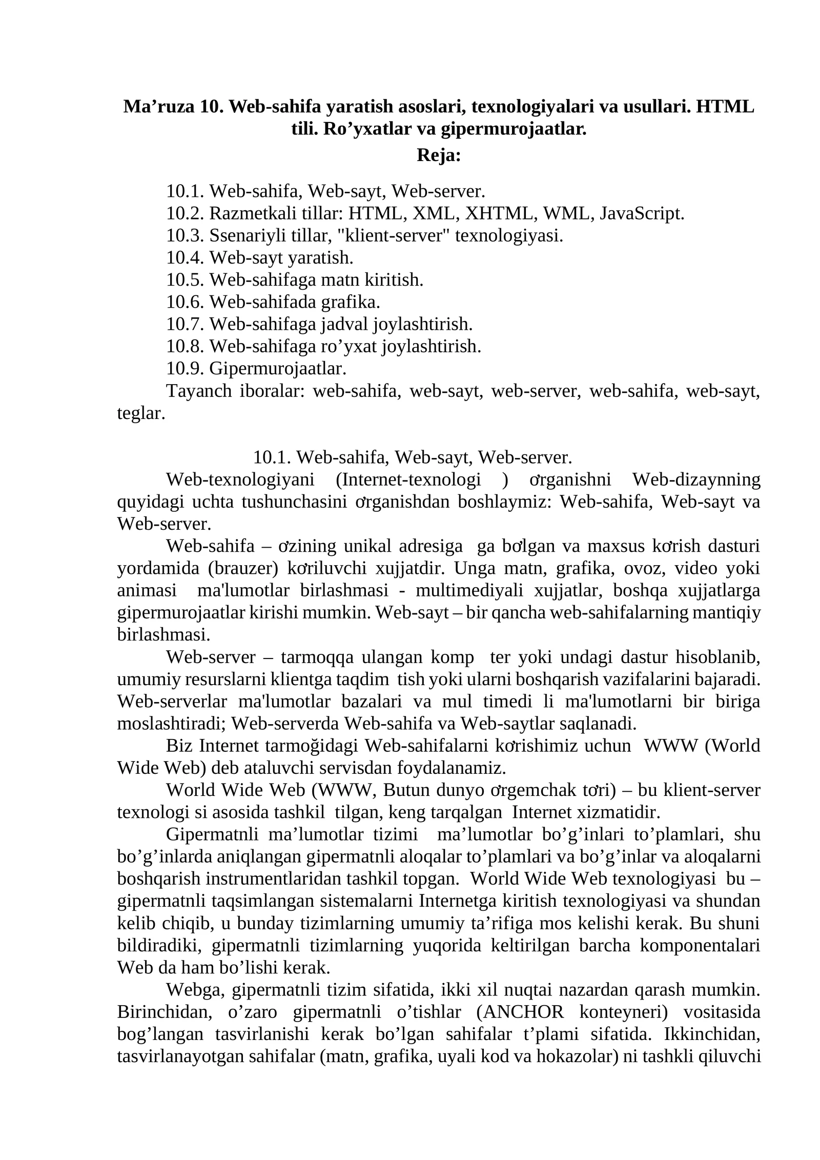 Web-dizaynning asoslari