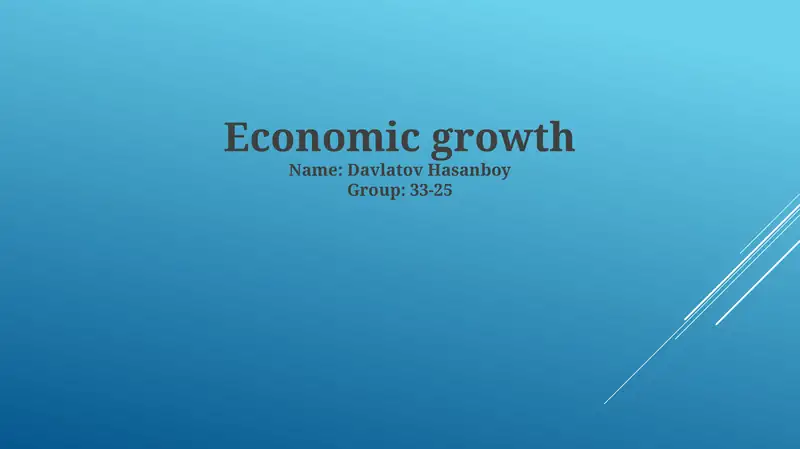Understanding Economic Growth