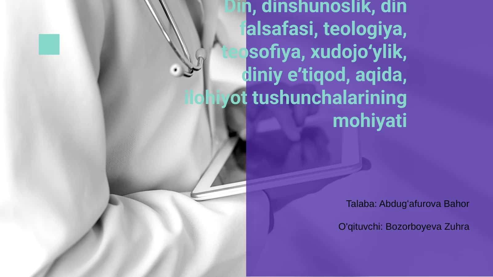 Din va dinshunoslik asoslari