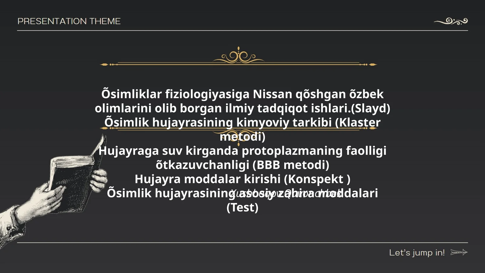 Nissan qõshgan õzbek olimlarini olib borgan ilmiy tadqiqot ishlari