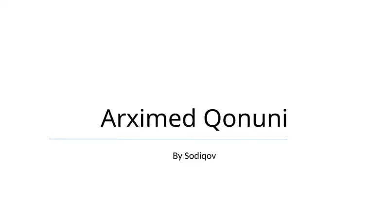 Arximed Qonuni