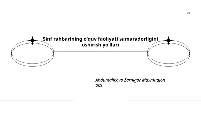 Sinf rahbarining o'quv faoliyati samaradorligini oshirish yoʻllari