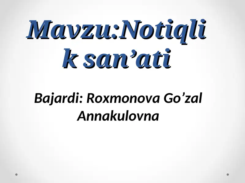 Notiqlik san’ati