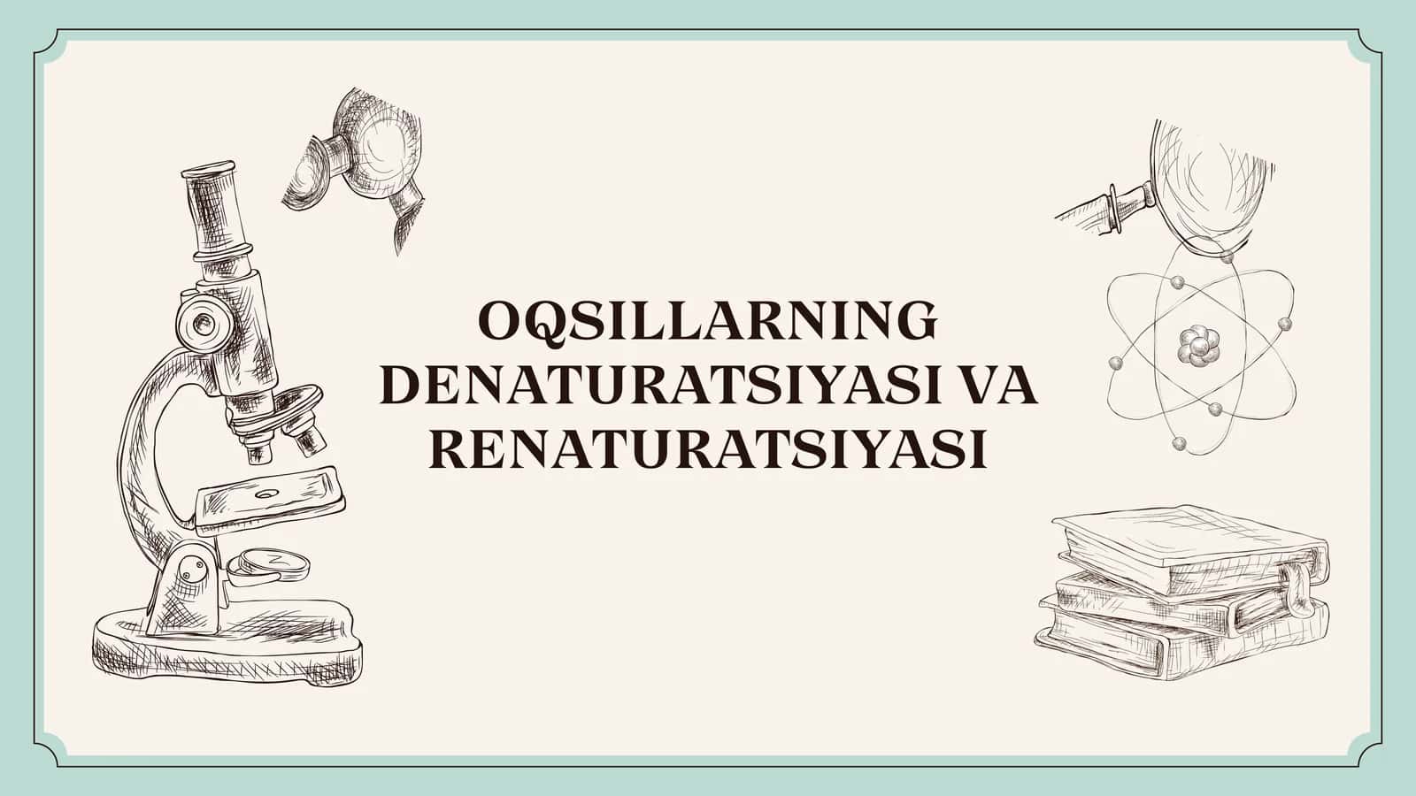 Denaturatsiya tushunchasi
