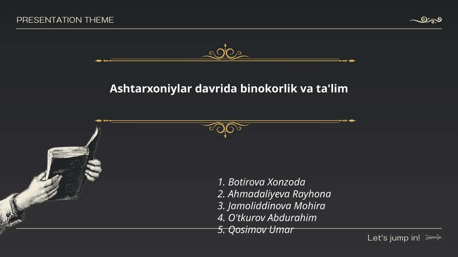 Ashtarxoniylar davrida binokorlik va ta'lim