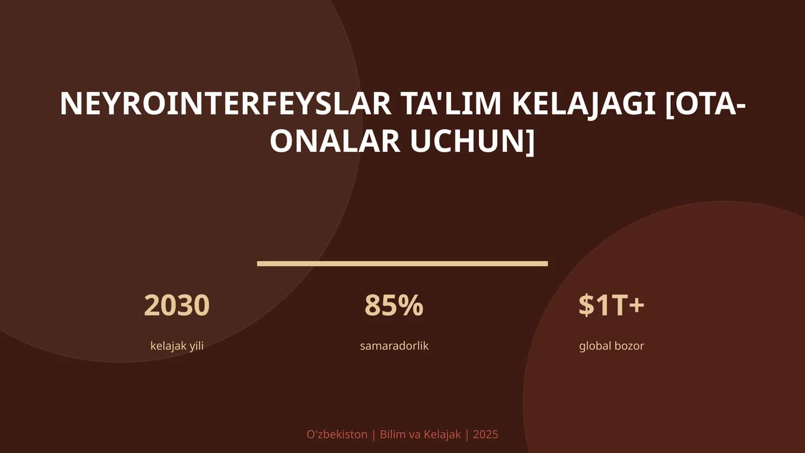 Neyrointerfeyslar ta'lim kelajagi [ota-onalar uchun]
