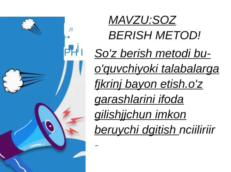 So'z berish metodi