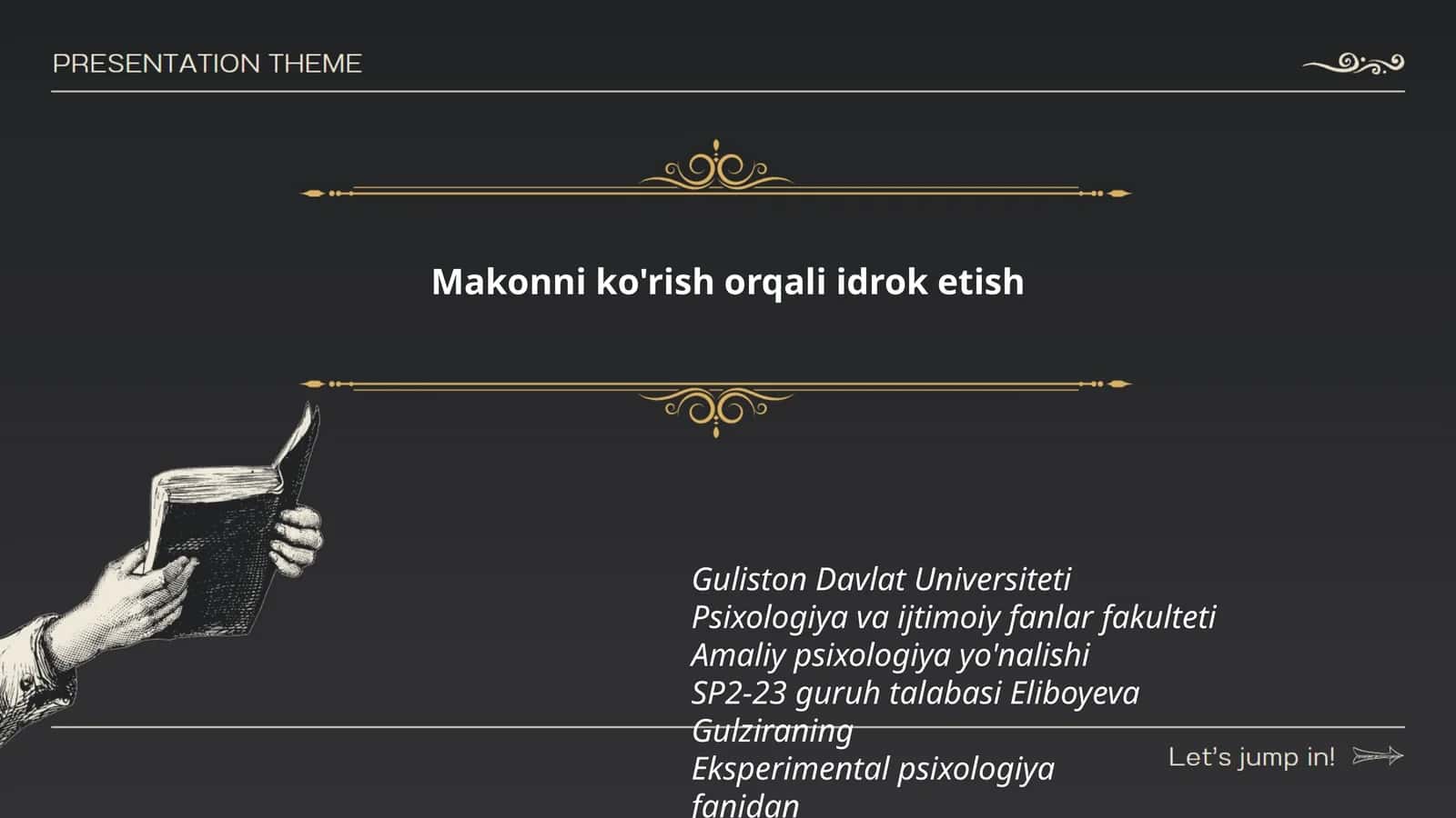 Makonni ko'rish orqali idrok etish