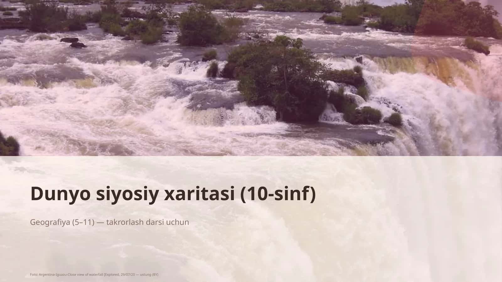Dunyo siyosiy xaritasi (10-sinf)