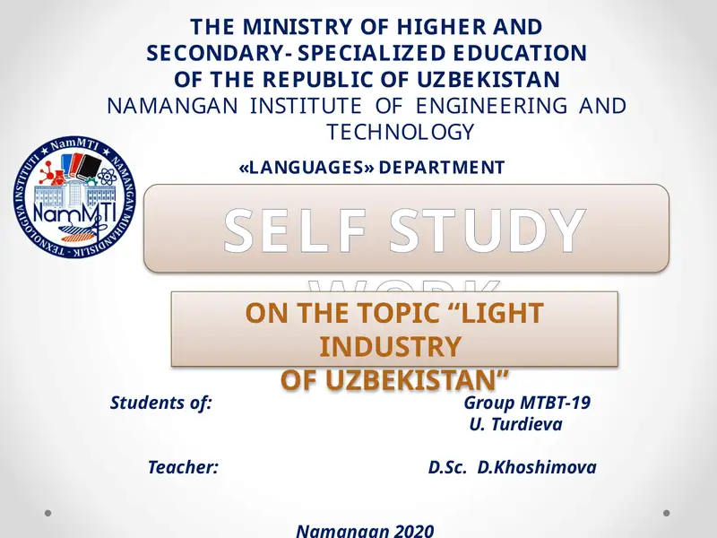 Light industry of Uzbekistan