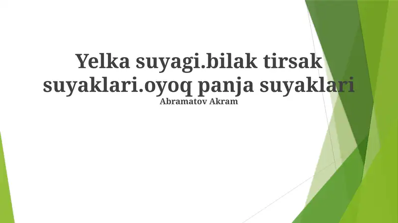 Bilak suyaklari