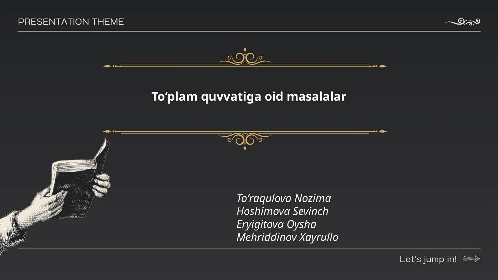 To‘plam quvvatiga oid masalalar