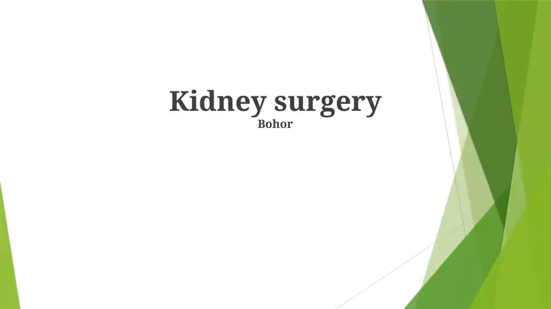 Kidney surgery