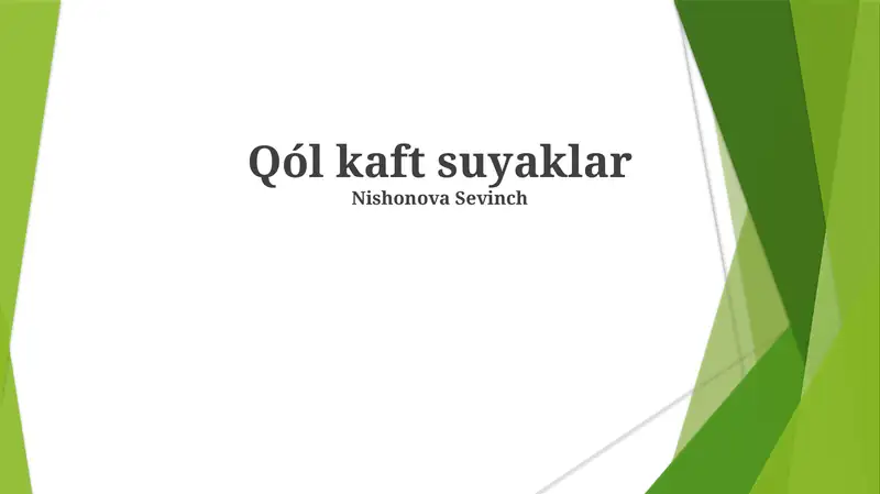 Qól kaft suyaklar